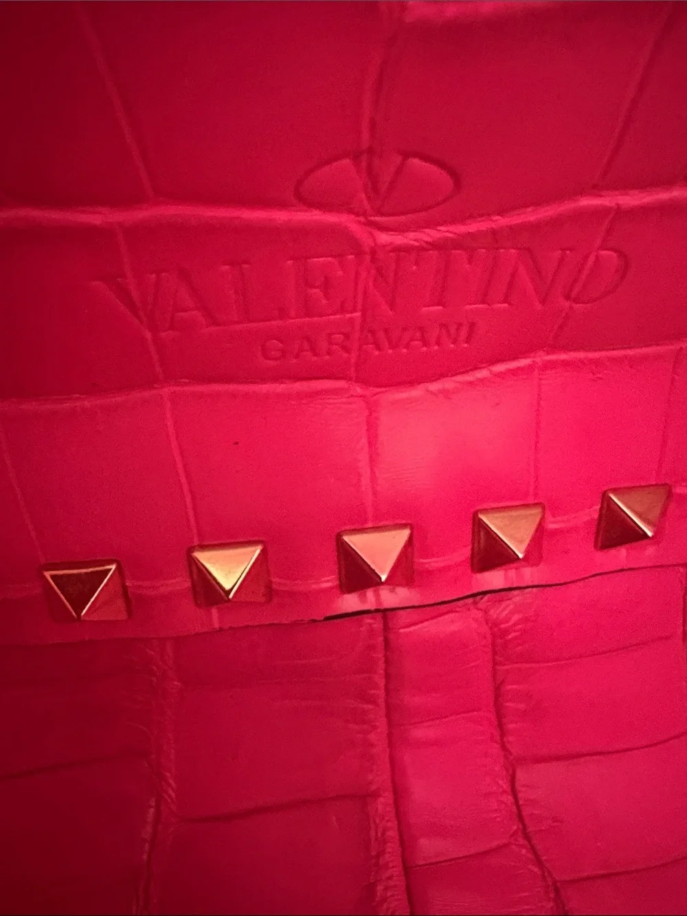 Valentino alligator skin pink/brown reversible bag Limited Collector Piece New